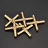 5pcs Brass Cross Fitting - 4 Way Brass Hose Barb Connector Joint for Air, Water, Oil, Gas, Fuel (6mm)