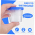 30Pcs Sputum Cups with Covers Sample Containers for Laboratory Testing Lightweight and Convenient Random Color