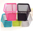 Operitacx 3pcs Pen Bucket Colored Pencils Metal Holder - Square Mesh Pencil Holder for Desk & Makeup Brushes