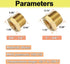 ZOUNI 2pcs Heavy Duty Brass Reducer Hex Bushing, 3/4" NPT Male to 1/2" NPT Female Pipe Fitting Adapter