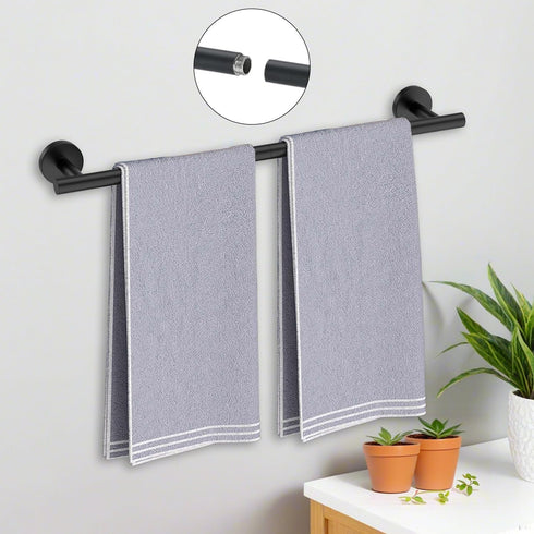 Laimew Set, 7 Set, 31.5 Inch SUS304 Black Bathroom Accessories Pieces Black Towel Bar Bathroom Hardware Towel Racks