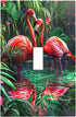haigof Jungle Flamingo Light Switch Cover Wall Plate 1 Gang Single Plates Print