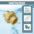 Aolemi Brass Pipe Fitting Coupling, 1/2" x 1/2" Female Pipe Fittings Union, 2 PCS NPT Female Fitting Threads Adapter