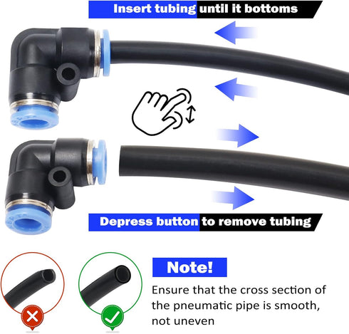 37 Pcs Quick Connect Air Hose Fitting Kit, 1/4" 3/8" 1/2" Push To Connect Fittings for Truck or Industrial Air
