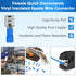200 Pcs Vinyl Insulated Spade Wire Connectors, Female and Male Quick Disconnects, Blue Electrical Crimp Terminal 16-14