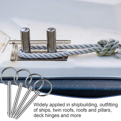 4 PCS Quick Bimini Top Pin, 316 Stainless Steel, Diameter 1/4 Inch, Total Length 2 Inch, Effective Length 1.5 Inch