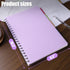 Koogel Hardcover Spiral Notebook with Tabs, 8.5x11inch College Ruled Journals with Deviders Subject Project Spiral Notebook Perforated Edges for School Office, Purple by Koogel