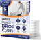 6 Pack 12 x 9 ft Extra Large Painter s Plastic Drop Cloth, Light & Durable Dust Cover, Plastic Floor Protector