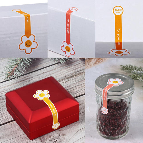 Beyonday 200 Pcs Handmade Lollipop Baking Stickers, Self-Adhesive Long Label Sealing Stickers for Cake Box, Gift