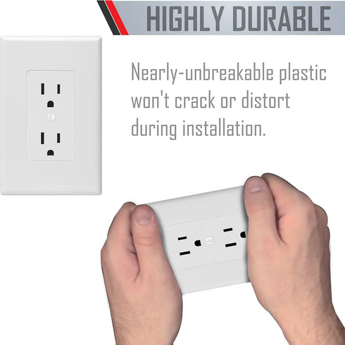 Taymac 2600W Masque Revive Polycarbonate White 1-Gang Cover for Electrical Outlet, Home Improvement Essentials