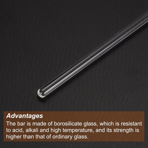 MECCANIXITY 3.3 Borosilicate Glass Stick, 9.84" Length, 4mm Dia Stir Rod Mixing Tools, 3Pcs