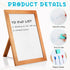 Desktop Whiteboard with Stand, 14"x11", Wooden Frame, 8 Marker Pens, 1 Magnetic Eraser for School Office Restaurant