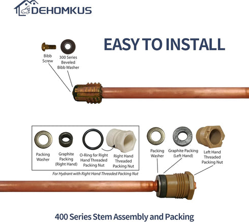 630-7755 Wall Hydrant Repair Kit Compatible with Mansfield 300, 400, 500 Series Wall Hydrants