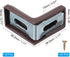 12 Pack PATIKIL Metal Corner Braces, L-Shape Bracket Right Angle Board Holder Shelf Support with Plastic Cover