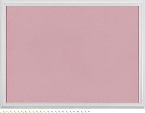 Navaris Framed Fabric Bulletin Board - 18 x 24 inches Plush Jewelry Organizer Pinboard for Wall