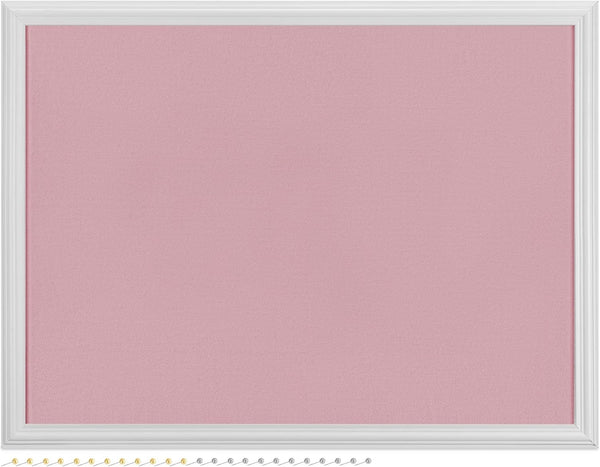 Navaris Framed Fabric Bulletin Board - 18 x 24 inches Plush Jewelry Organizer Pinboard for Wall