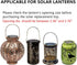 Solar-Lantern Waterproof Lights Replacement Top - Garden Decor Outdoor Lighting Decorative Patio Lighting Solar Replacement Top (Warm White, 2.76inch_2 pack) by ORIGARDEN