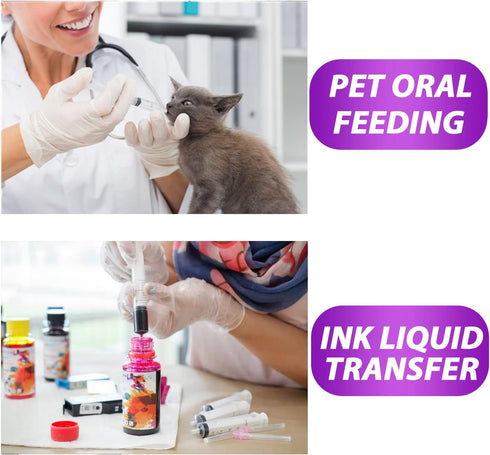 60ml Syringe for Liquid, Oral, Scientific Labs, 3 Pack with Catheter Tip and Cap