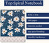 Steel Mill & Co Large Top Spiral Notebook, College Ruled, 11" x 8.5", Durable Hardcover, 160 Lined Pages, Leopard Daisy