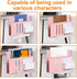 LUKETURE Desk Side Storage, Under Desk Storage, Steel Desk Hanging Organizer with Pen Holder, Laptop Holder, No Drill