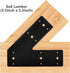 45 Degree Angle Flat Bracket (2 pc) with Powder Coating, Mending Plate, Angled Brackets for Truss and Framing