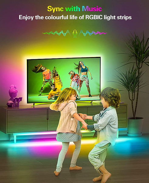 16.4ft 65-85inch TV Led Backlight, RGB LED Lights for TV Smart Led Lighting for Monitor,USB Strip Lights Behind TV