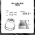 Malleable Iron Threaded Pipe Fitting Connector, 1-1/2 x 3/4 inch (Pack of 5) Reducing Coupling, Black BMRC1122-5