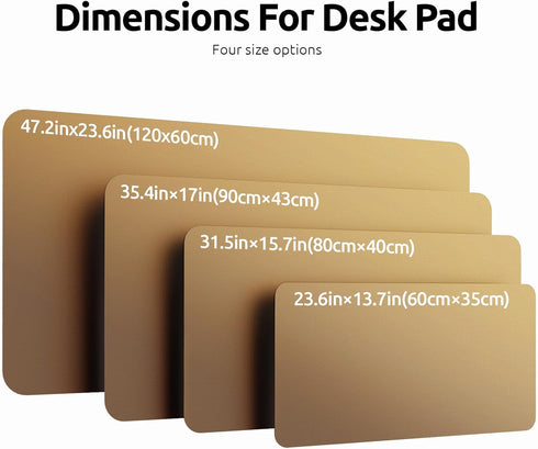 YSAGi Leather Desk Pad Protector, Large Non-Slip PU Leather Desk Blotter, Waterproof Desk Writing Pad
