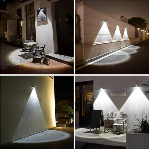 Solar Fence Lights Outdoor Waterproof, LED Solar Wall Lights for Patio, Yard, Porch, Garden