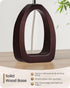 14.2" E26 Bulb STE07TL05 Small Table Lamp, Cute Little Desk Lamp, Wood Bedside Lamp with Beige Linen Lampshade & Dark