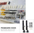 ARTSEWPLY 2 Pieces Vertical Pegboard Install Clips Pegboard Accessory Brackets for Industrial and Workbench Storage