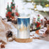BOESI 3'' 4''/5'' Set 2 Abstract Oil Painting in Blue Flameless Candles Color Changing LED Candles with Remote Control