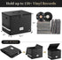 DocSafe Fireproof Vinyl Record Storage Box with Lock, Large Organizer for 150+ Single Records