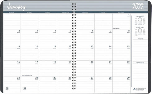 House of Doolittle 2022 Calendar Planner - Monthly, Blue Cover, 8.5 x 11 Inches, December - January (HOD26207-22)