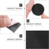 HOOWIFFY 32pcs Set Black Silicone Furniture Pads Chair Feet Protectors Non-Slip Self-Adhesive Anti-Abrasion Floor Mats