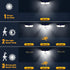 416 300 3 2 Pack IP66 TECKNET LED Solar Lights Outdoor Waterproof, Angle & Lighting Modes Motion Sensor Outdoor Lights