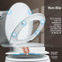2-Pack Rust-Proof(16.5",Modern) Angol Shiold Round Toilet Seat Soft Close & Quick Release, White Plastic Toilet Seats
