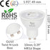 Simba Lighting LED GU10 5W Dimmable Spot Light Bulb (6 Pack) Halogen 50W Replacement MR16 Shape for Accent, Recessed, Track Lighting, 38 Beam Angle, 120V, Twist-N-Lock Bipin Base, 5000K Daylight by Simba Lighting