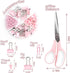 UPIHO Pink Office Supplies, Pink Desk Accessories Set, Stapler, Tape Dispenser, Gift for Students and Coworkers