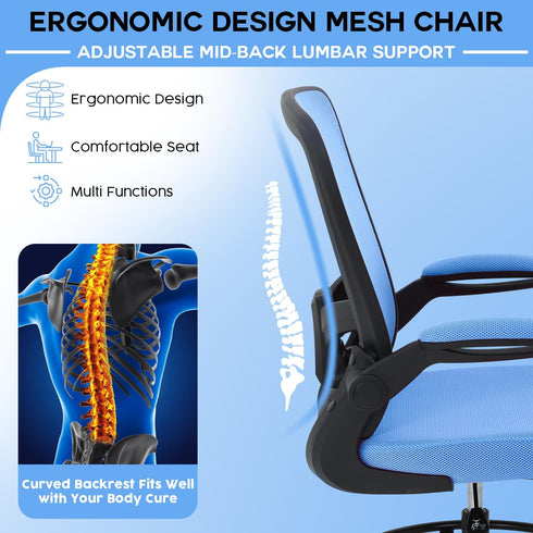 PayLessHere Ergonomic Drafting Chair Tall Office Chair High Adjustable Standing Desk Chair with Lumbar Support Mesh
