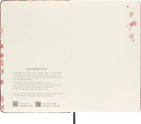 Moleskine Limited Edition Sakura Notebook, Hard Cover, Pocket (3.5" x 5.5"), Floral, Ruled/Lined, 176 Pages
