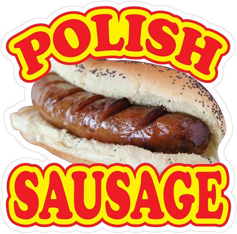 Fastasticdeals Food Truck Decals Polish Sausage Concession Restaurant Die-Cut Vinyl Sticker X37 &