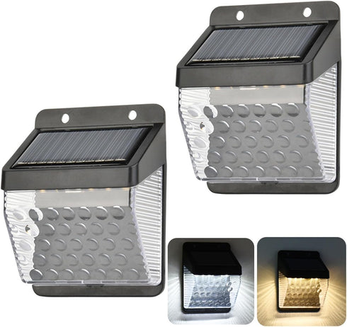 2 Pack Solar Outdoor Lights Waterproof Garden Landscape Lights UP and Down Illuminate Sunlight Lamp for Fence, Yard