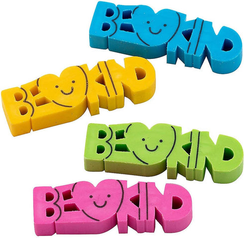 Fun Express Be Kind Word Erasers, Stationery, 24 Pieces
