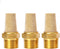 Quickun Air Pneumatic Mufflers, 1/4" Male Thread Sintered Bronze Exhaust Muffler Silencer (Pack of 3)