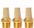 Quickun Air Pneumatic Mufflers, 1/4" Male Thread Sintered Bronze Exhaust Muffler Silencer (Pack of 3)