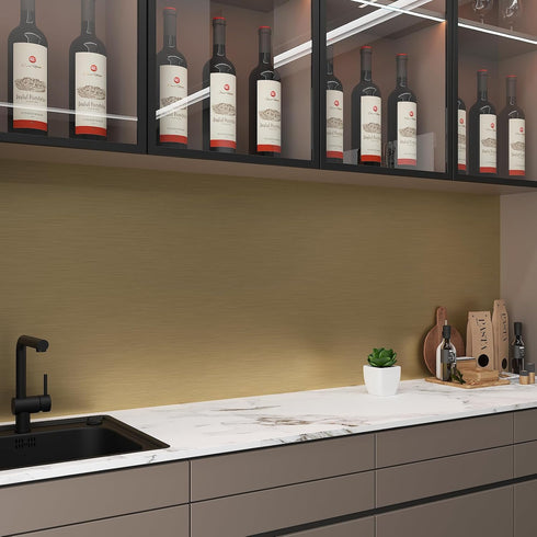 Stainless Steel Contact Paper for Countertop, Waterproof Heat Resistant Peel and Stick Wallpaper, 17.7 x100