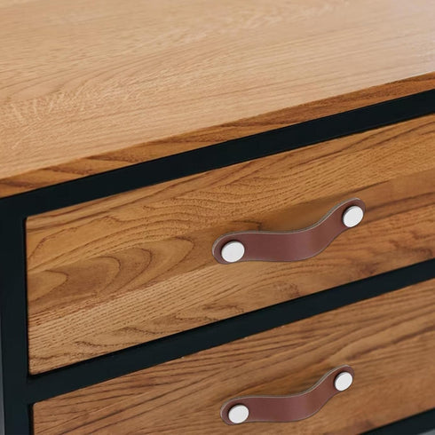 Baoblaze 13.7cmx2.5cmx1.1cm PU Cabinet Knobs, Decorative Handles, Easy Installation, Handle for Bedside, Door