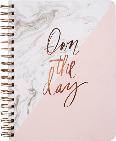 Fringe Studio Spiral Notebook Journal, Marble Split, Narrow Ruled, 192 Pages, Paperback Cover, 7.8" W x 9.75" H