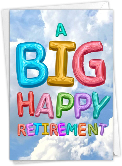 The Best Card Company Happy Retirement Card with Envelope - Farewell Greeting (Not 3D or Raised) C5651ERTG